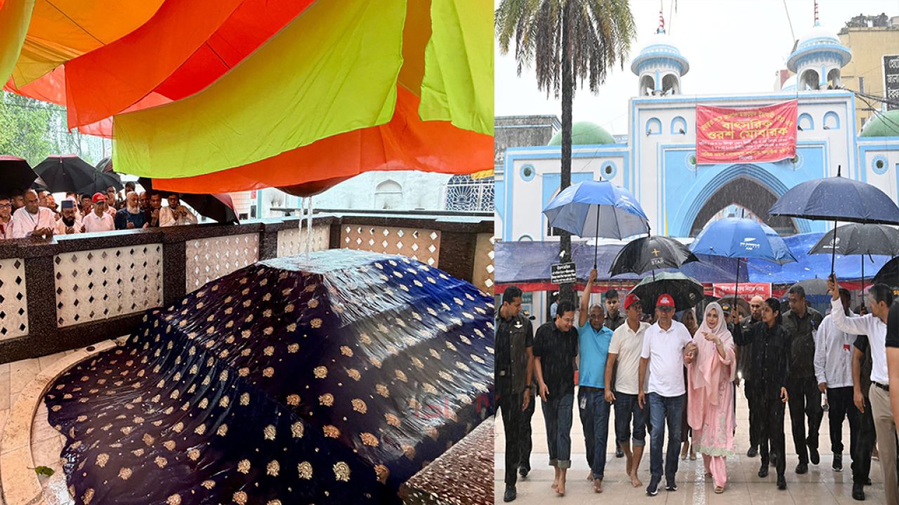 প্রতিকূল আবহাওয়া সত্ত্বেও সিলেটে শাহজালাল (রহ.)-এর মাজার জিয়ারত প্রধানমন্ত্রীর