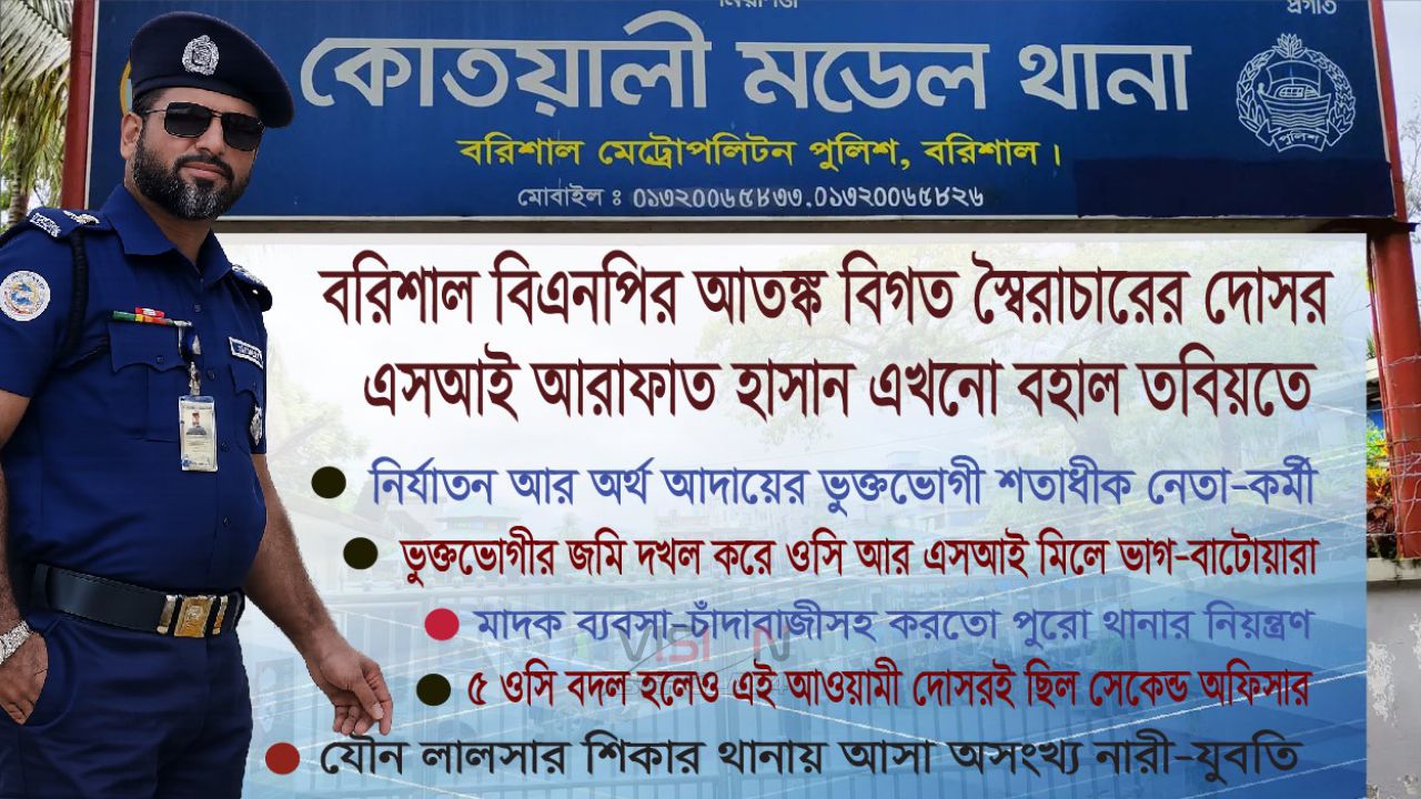 স্বৈরাচারের দোসর এসআই আরাফাত হাসান এখনো বহাল তবিয়তে