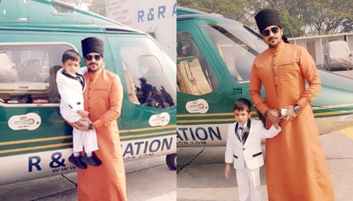 ছেলেকে নিয়ে শীতার্তদের মাঝে অনন্ত জলিল