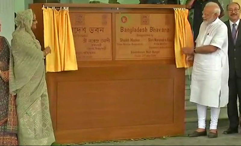 বাংলাদেশ ভবনের উদ্বোধন করলেন হাসিনা-মোদি