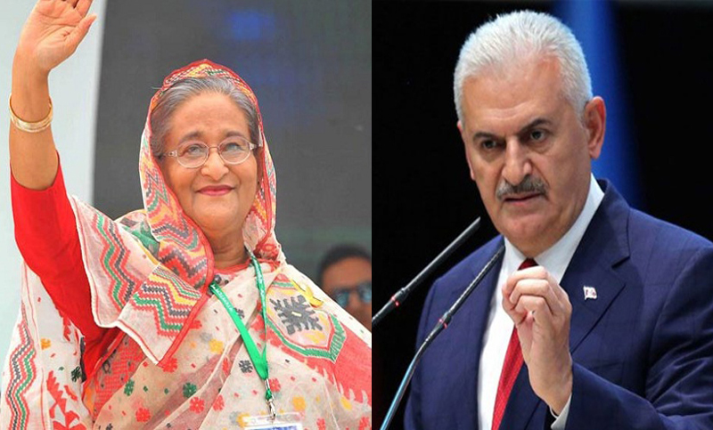 শেখ হাসিনাকে তুরস্কের প্রধানমন্ত্রী বিনালি ইলদ্রিমের ফোন
