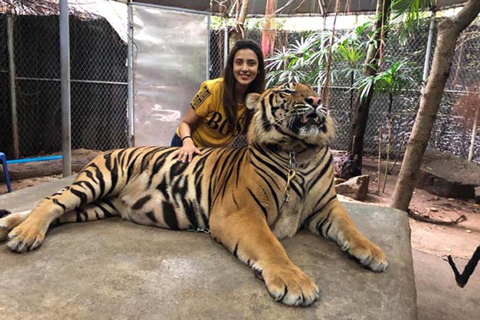 বাঘের সঙ্গে মিমের ১০ মিনিট!