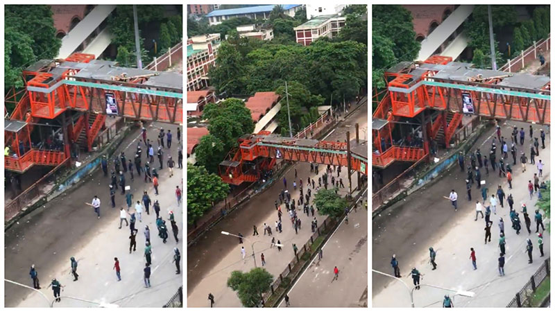 মিরপুরে আন্দোলনকারী শিক্ষার্থীদের উপর হামলা