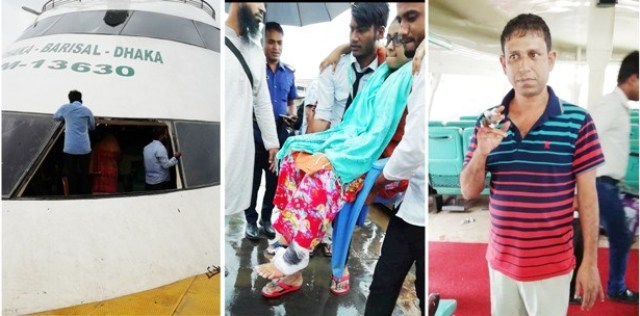 উত্তাল পদ্মায় ঢেউয়ের তোড়ে গ্রীন লাইন, গ্লাস ভেঙে আহত ৫ যাত্রী