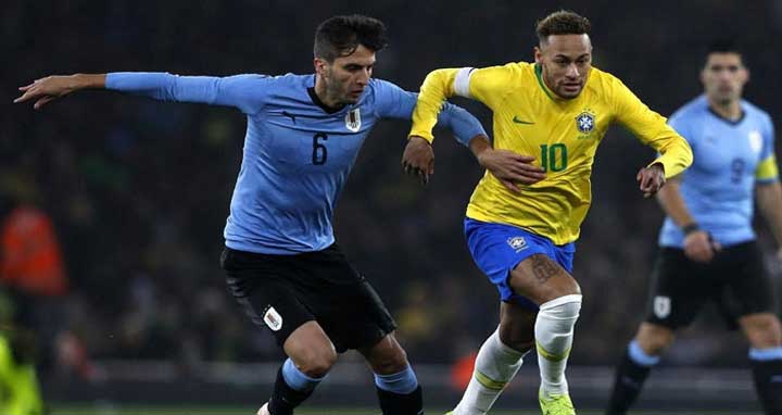 নেইমারের গোলে হারল উরুগুয়ে