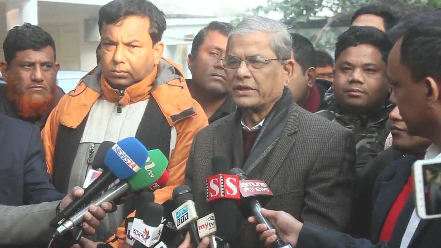 প্রশাসনের সহযোগিতায় আওয়ামী সন্ত্রাসীরা ভোটারদের কেন্দ্রে যেতে বাধাঁ দিচ্ছে: মির্জা ফখরুল