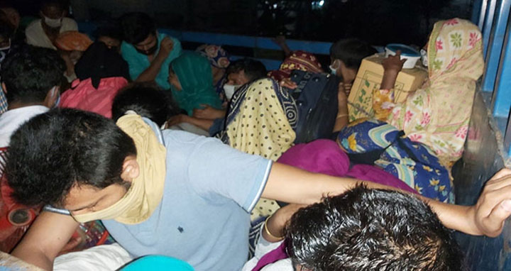 নারায়ণগঞ্জ থেকে পালানোর সময় আটক চার শতাধিক