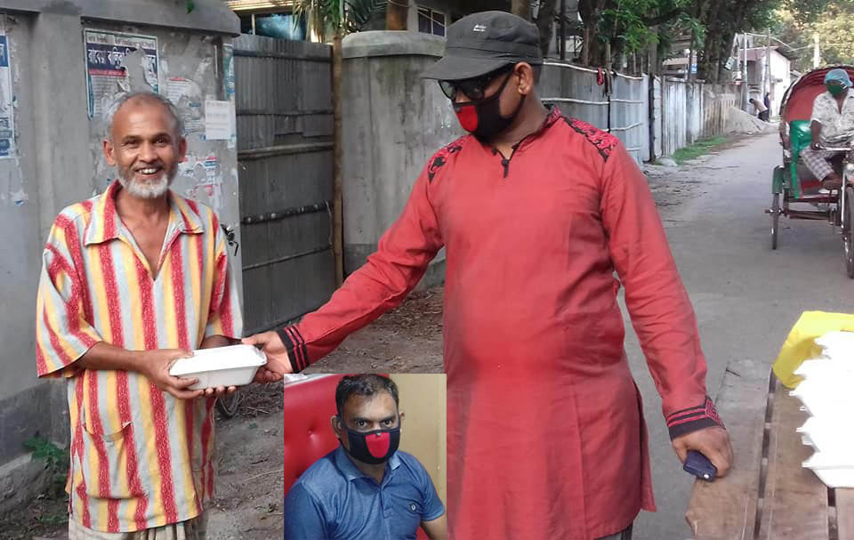 নীলফামারীতে কর্মহীন গরিব অসহায় মানুষের পাশে ত্রান ও ইফতার সামগ্রাহী নিয়ে নিজস্ব অর্থায়নে নুরুজ্জামান