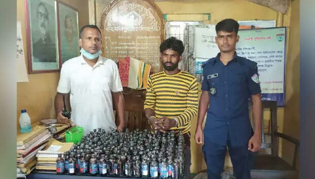 মাধবপুরে ১৪০ বোতল ফেন্সিডিলসহ আটক ১