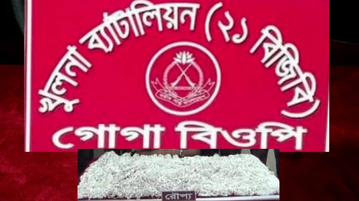 শার্শা সীমান্ত থেকে পরিত্যক্ত অবস্থায় ২০ কেজি ভারতীয় রুপা উদ্ধার