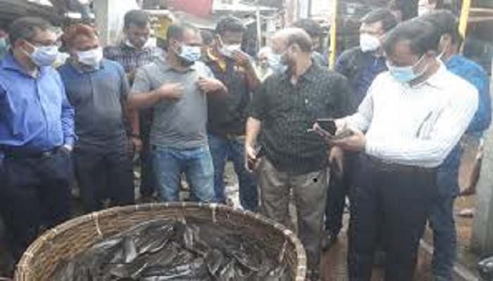 কারওয়ান বাজার মাছের আড়তে র‌্যাবের অভিযান, পাঁচজনের কারাদণ্ড