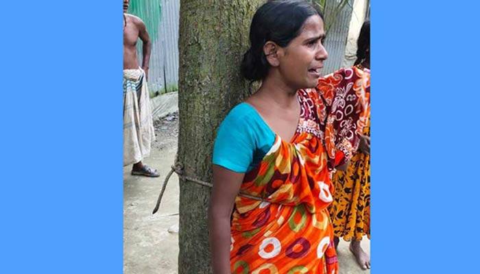 সিরাজগঞ্জে সুদের টাকা দিতে না পারায় গৃহবধূকে গাছে বেঁধে নির্যাতন