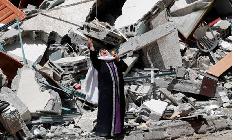 গাজায় ২৫ মিনিটে ১২২টি ইসরায়েলি বোমার আঘাত