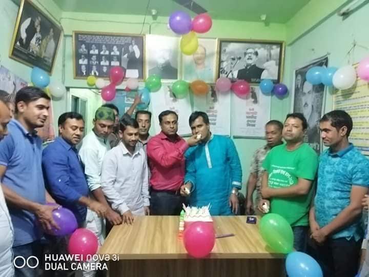 ময়মনসিংহের গৌরীপুর উপজেলা পরিষদের চেয়ারম্যানের জন্মদিন পালন