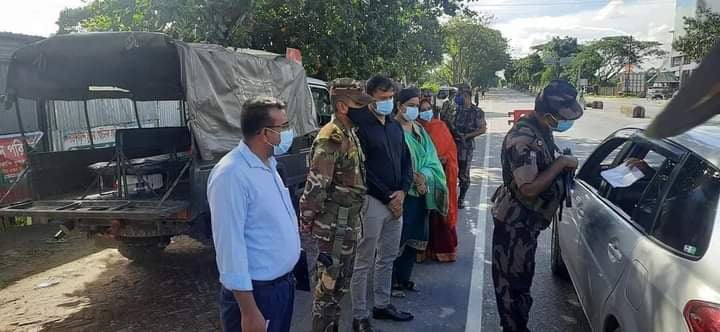 কঠোর লকডাউন বাস্তবায়নে গজারিয়ায় যৌথ অভিযান পরিচালিত