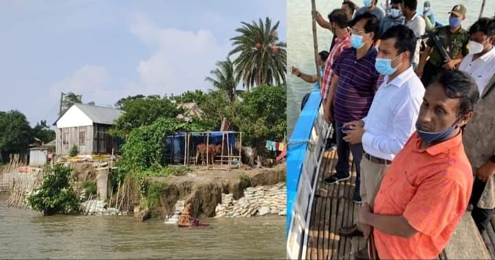 গজারিয়ায় নদী ভাঙ্গন কবলিত এলাকা পরিদর্শনে উপজেলা প্রশাসন