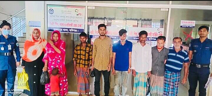 মাধবপুর থানার পুলিশের বিশেষ অভিযানে ৮ জন পলাতক আসামি গ্রেফতার