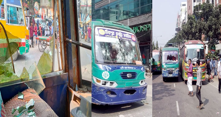 হাফ পাস চালুর দাবিতে সায়েন্সল্যাবে শিক্ষার্থীদের গাড়ি ভাঙচুর