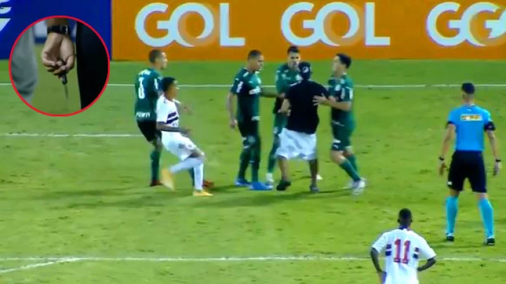 ব্রাজিলে মাঠে ঢুকে খেলোয়াড়দের ওপর ছুরি হামলার চেষ্টা দর্শকের