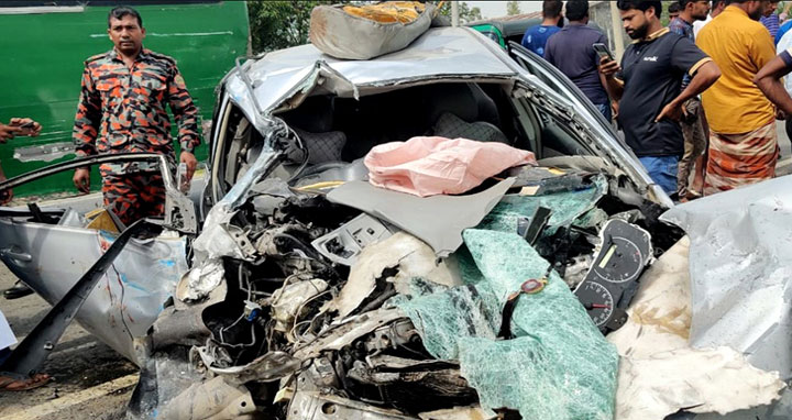 বগুড়ায় প্রাইভেটকার-পিকআপের সংঘর্ষে নিহত ৪