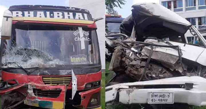 রংপুরে বাস-মাইক্রোবাস সংঘর্ষে নবজাতকসহ নিহত ৩