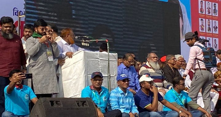 নির্ধারিত সময়ের আগেই বিএনপির সমাবেশ শুরু