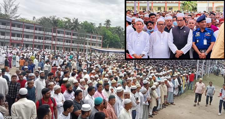 বীর মুক্তিযোদ্ধা ও সাবেক মেয়র আবু তাহেরকে রাষ্ট্রীয় মর্যাদায় দাফন হাজার হাজার মানুষের ঢল