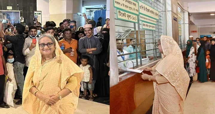 ১০ টাকায় টিকিট কেটে চোখ পরীক্ষা করালেন প্রধানমন্ত্রী