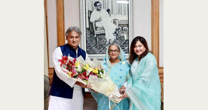 সস্ত্রীক প্রধানমন্ত্রীর সঙ্গে দেখা করলেন এ আরাফাত