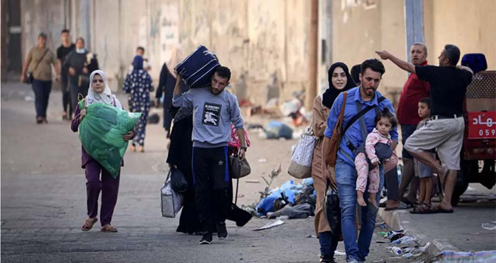 বাস্তুচ্যুত ফিলিস্তিনিদের গাড়িবহরে ইসরায়েলের হামলায় নিহত ৭০