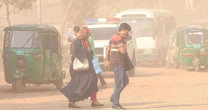 ১০৭ শহরের মধ্যে বায়ুদূষণের শীর্ষে ঢাকা
