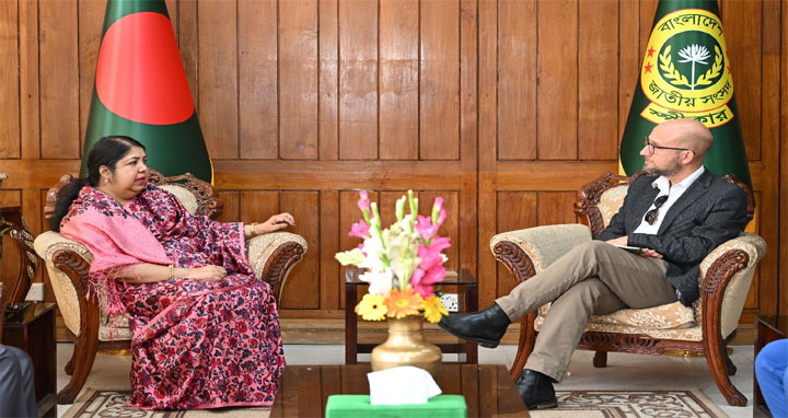 স্পিকারের সঙ্গে গ্লোবাল পার্টনার্স গভর্ন্যান্সের পরিচালকের সৌজন্য সাক্ষাৎ