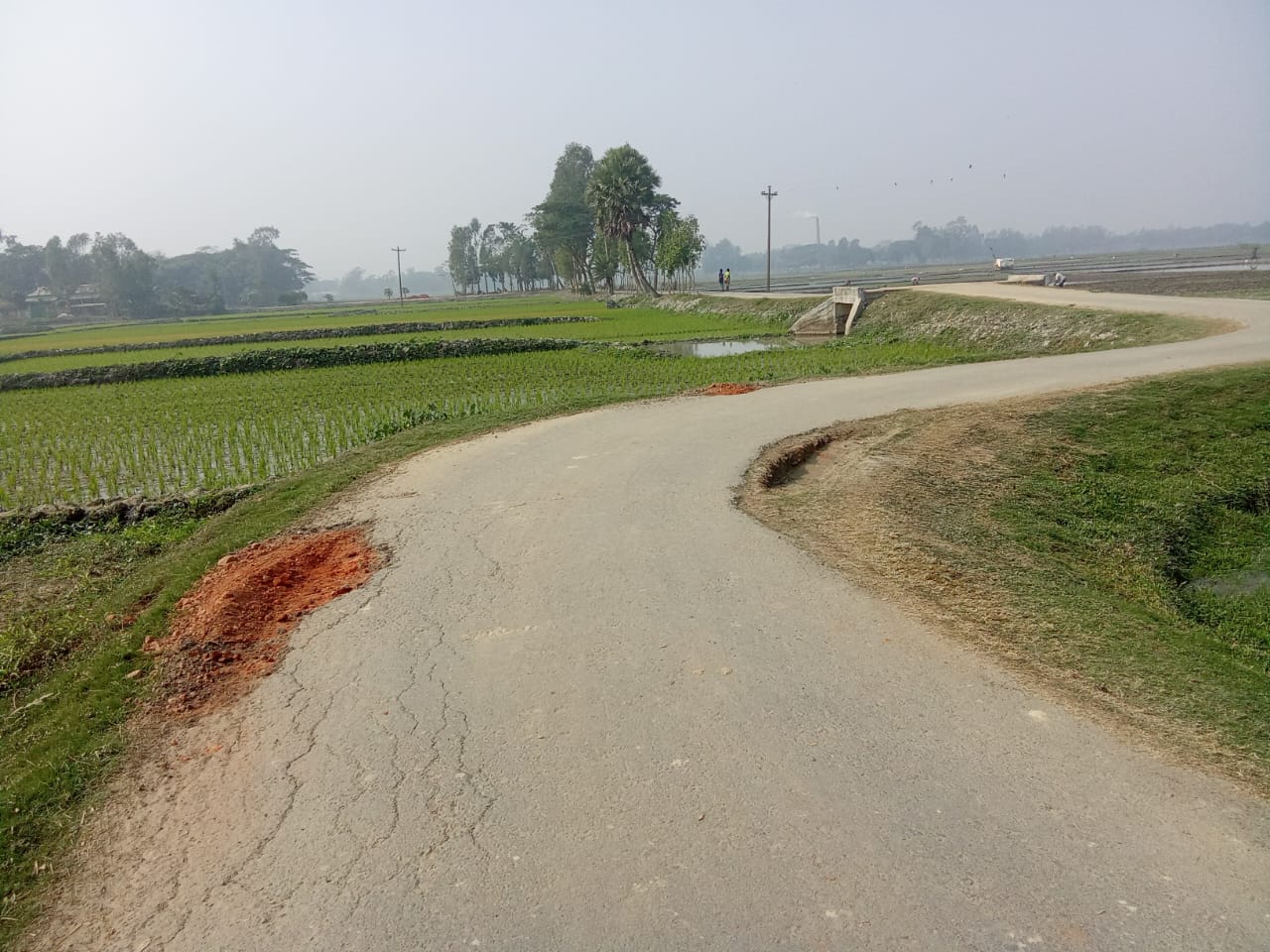 বছর না ঘুরতেই ভেঙ্গে দিল রাস্তা!