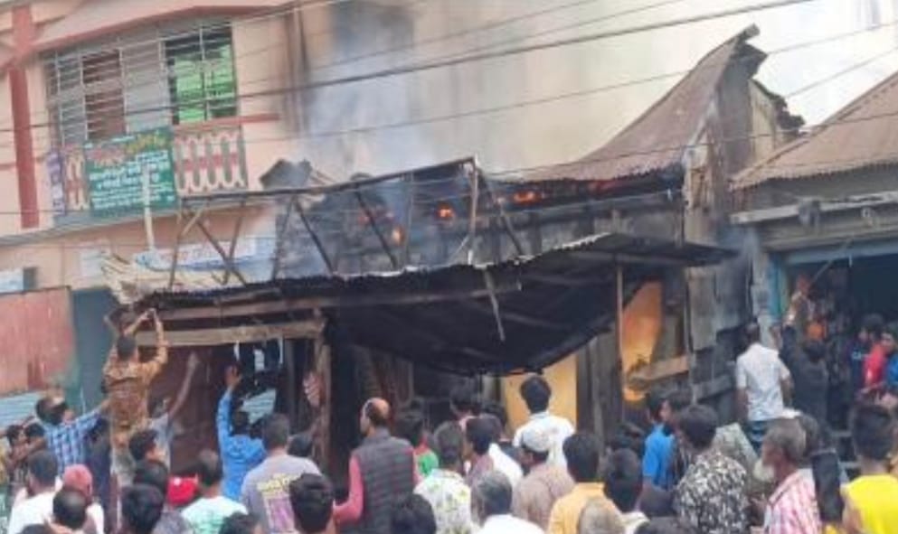 মির্জাগঞ্জে ভয়াবহ অগ্নিকাণ্ডে ফার্নিচার দোকান পুড়ে ভস্মীভূত