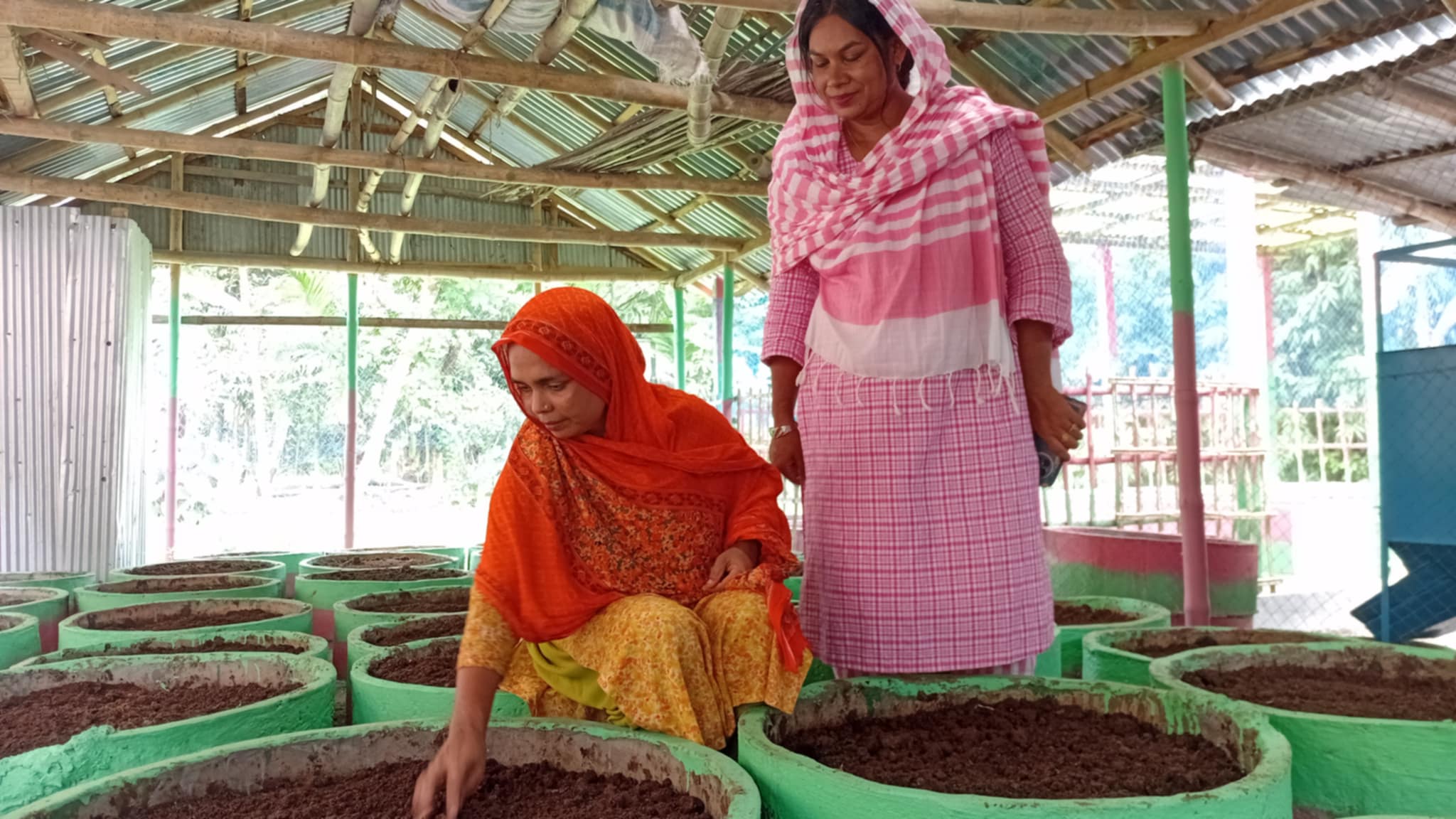 গাইবান্ধায় কেঁচো সার উৎপাদন করে স্বাবলম্বী নারী আয়শা বেগম