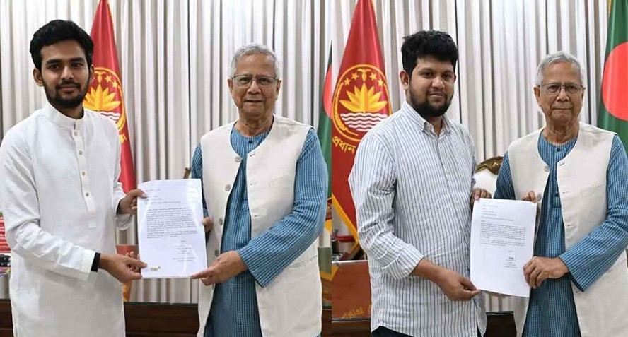 দুই উপদেষ্টার পদত্যাগপত্র গ্রহণ করলেন প্রধান উপদেষ্টা